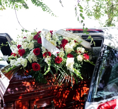 Funeral Flowers before cremation